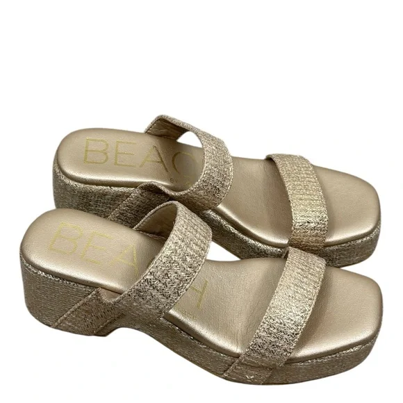 Beach by Matisse sable gold platform sandals size 7 - Picture 4 of 11